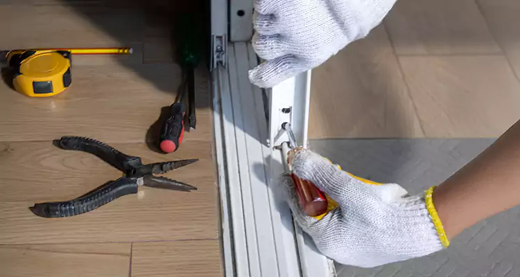 Backyard Sliding Door Track Repair in Leisure City, FL